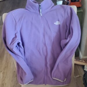 The North Face Lavender Full-Zip Kids Fleece Jacket